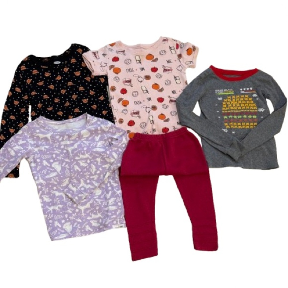 GAP Black and Pink Long Sleeve Tees
